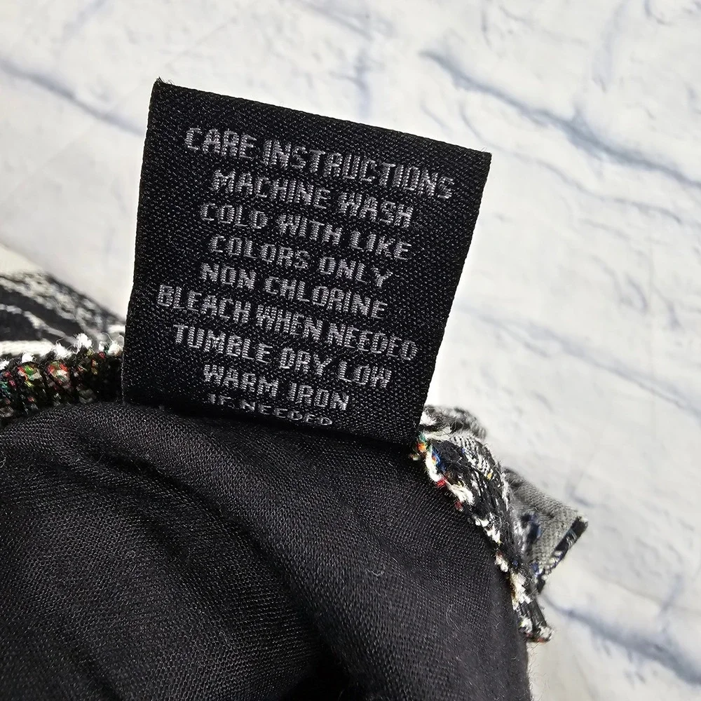 Rebel Vengeance Tapestry Cargo Pants Mens 28 Black White Tree Print Frayed Hem